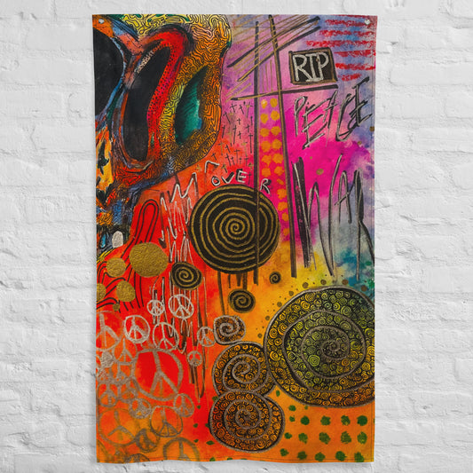 Peace over war flag