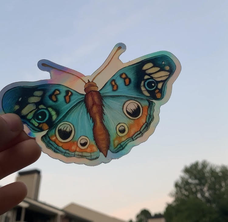 Holographic Butterfly stickers